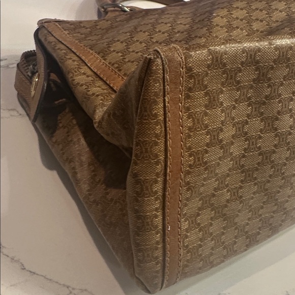 Celine Tan and Brown Women's Briefcase - Picture 5 of 7